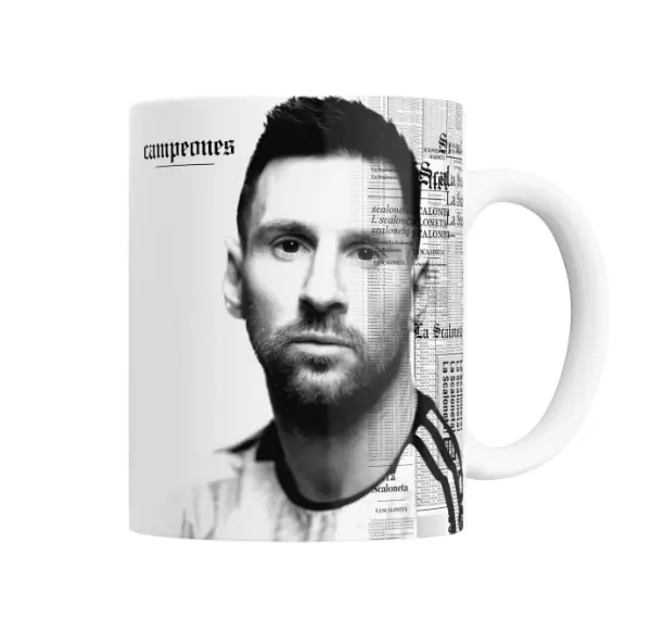 Taza de Cerámica Lionel Messi Campeones La Scaloneta