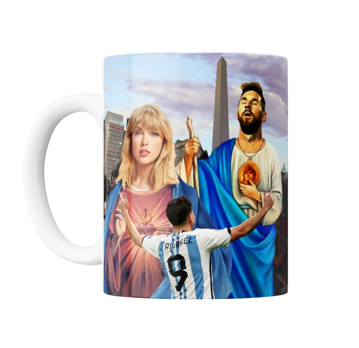 Taza de Cerámica Taylor Swift Messi Virgen Argentina Obelisco - vista 2