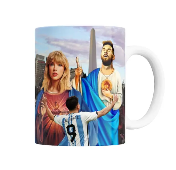Taza de Cerámica Taylor Swift Messi Virgen Argentina Obelisco