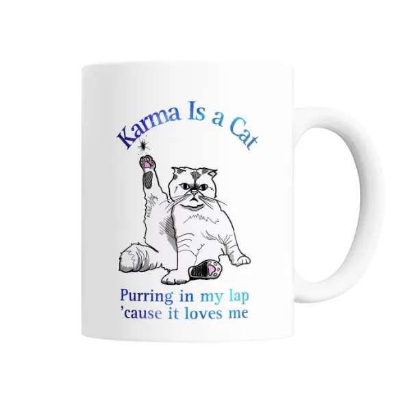 Taza de Cerámica Taylor Swift Karma Is a Cat
