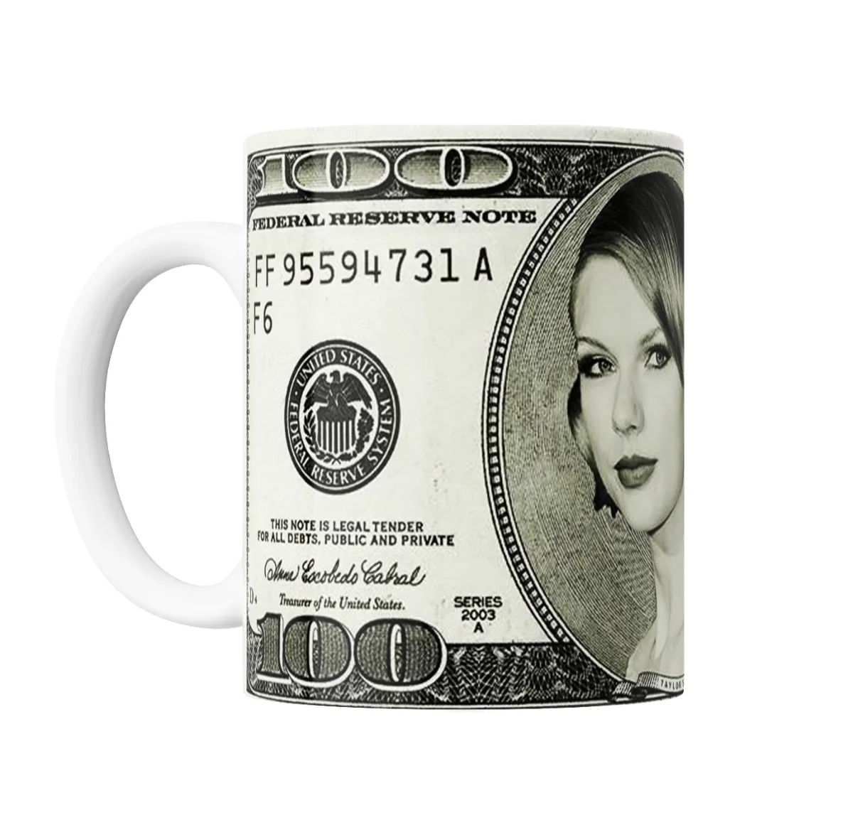 Taza de Cerámica Taylor Swift Billete de 100 Dólares - vista 2