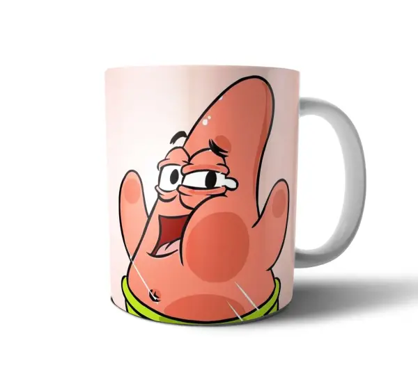 Taza de Cerámica Bob Esponja Patricio Sorprendido