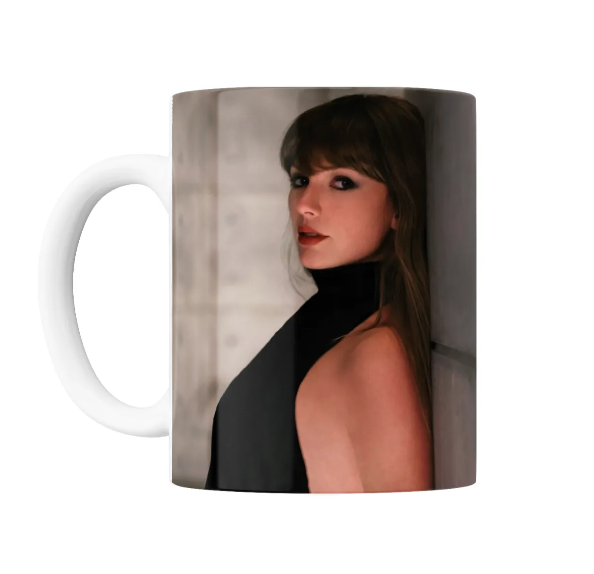 Taza de Cerámica Taylor Swift Retrato Cuello Alto Negro - vista 2