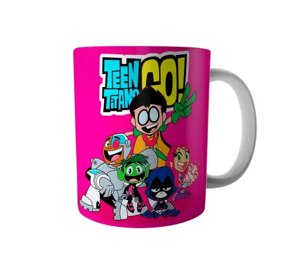 Taza de Cerámica Teen Titans Go Robin Cyborg Starfire Raven Beast Boy