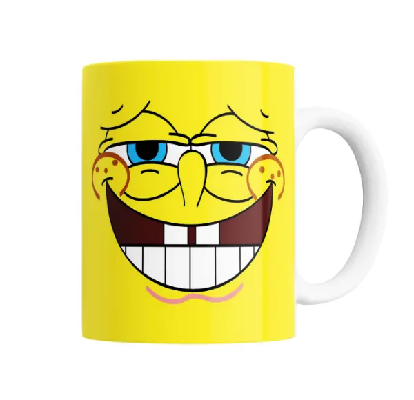 Taza de Cerámica Bob Esponja Cara Sonriente