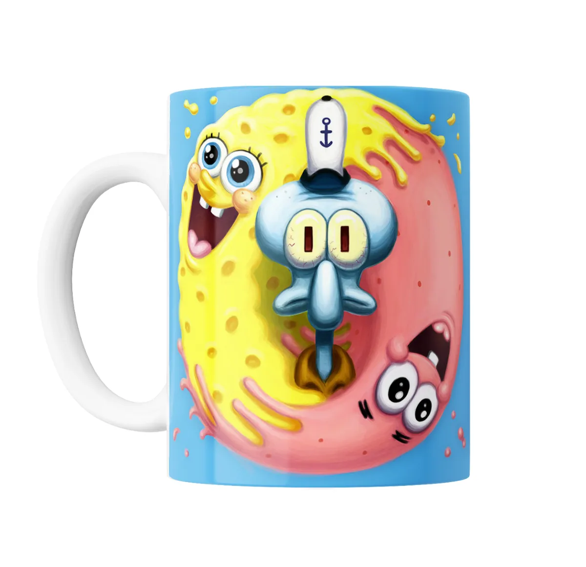 Taza de Cerámica Bob Esponja Bob, Calamardo y Patricio - vista 2