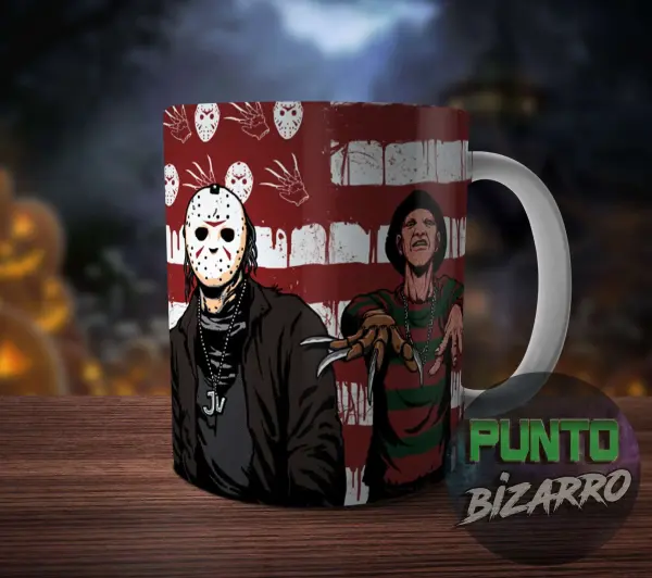 Taza de Cerámica Jason vs Freddy Krueger Terror