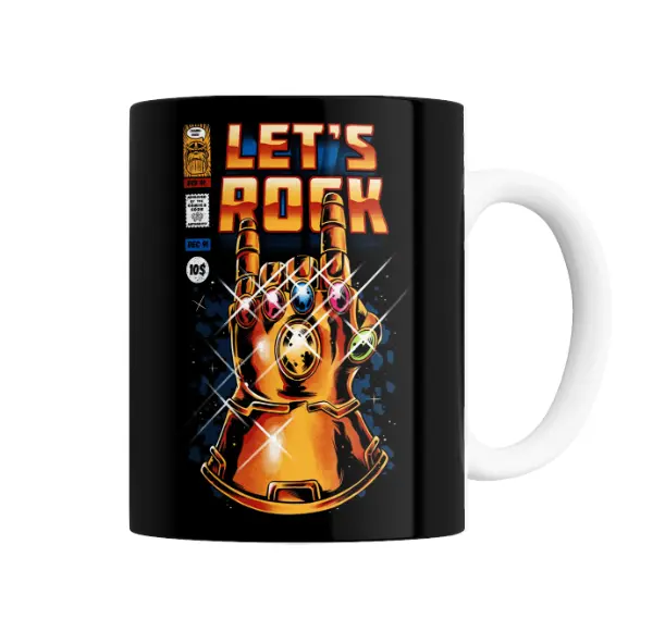 Taza de Cerámica Thanos Mad Titan con Guantelete del Infinito