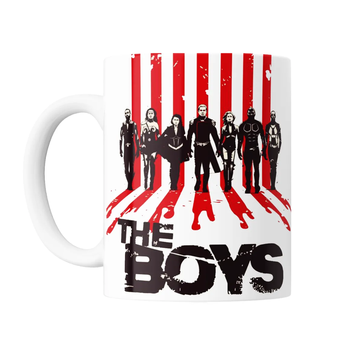 Taza de Cerámica The Boys Equipo Completo Siluetas Rojas - vista 2