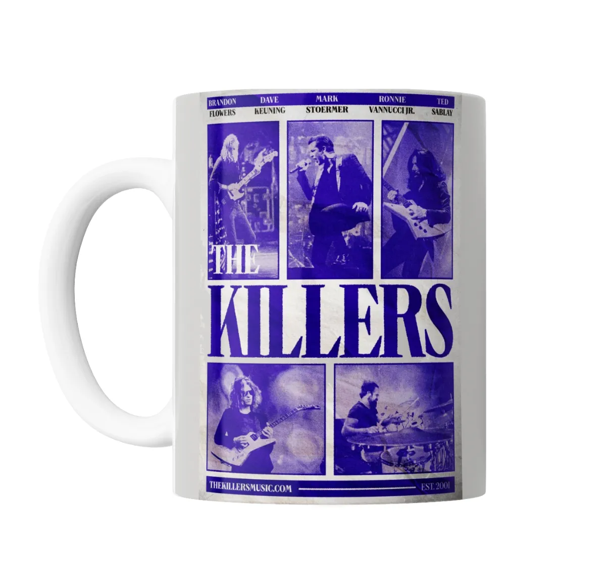 Taza de Cerámica The Killers Banda Poster Retro Integrantes - vista 2