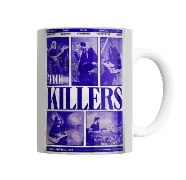 Taza de Cerámica The Killers Banda Poster Retro Integrantes