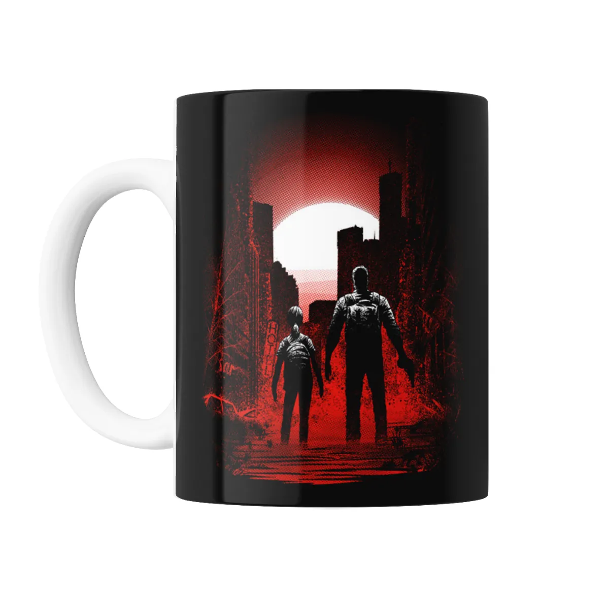 Taza de Cerámica The Last Of Us Joel y Ellie Ciudad en Ruinas - vista 2