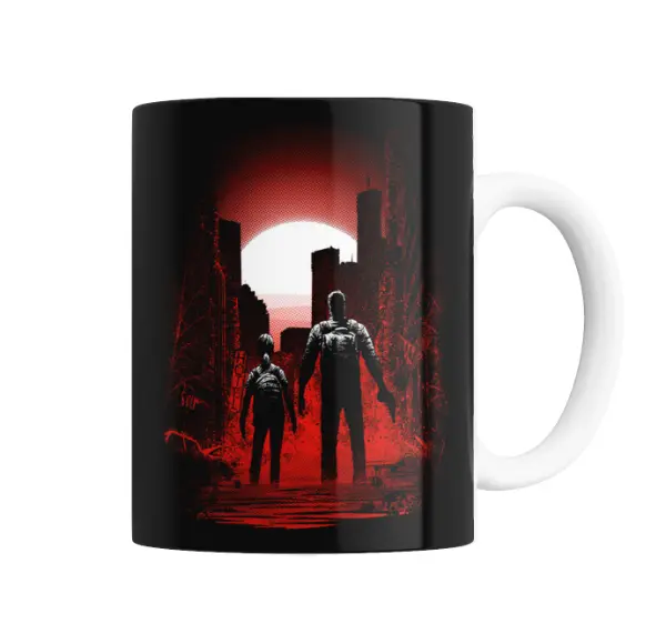Taza de Cerámica The Last Of Us Joel y Ellie Ciudad en Ruinas