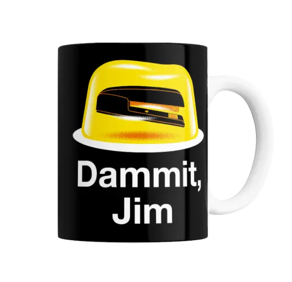 Taza de Cerámica The Office Gelatina con Engrapadora Dammit Jim