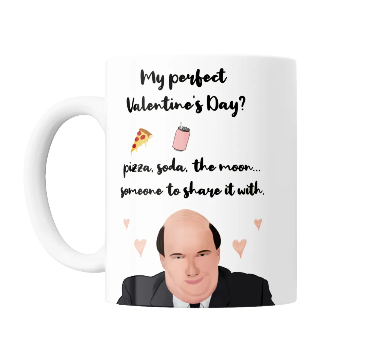 Taza de Cerámica The Office Kevin San Valentín Pizza y Soda - vista 2