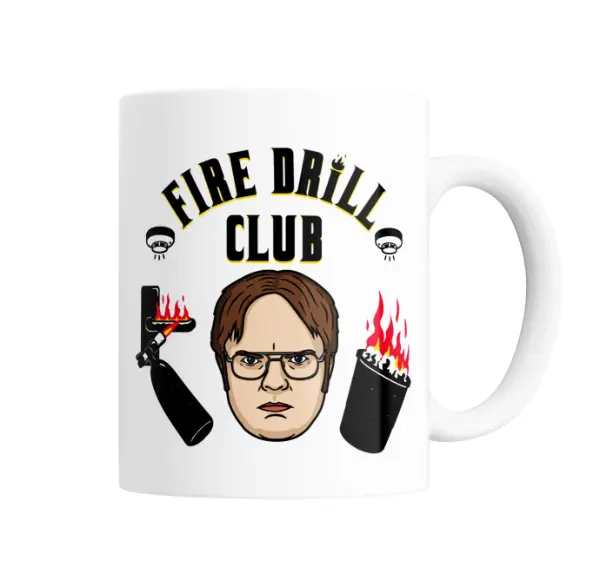 Taza de Cerámica The Office Dwight Schrute Fire Drill Club