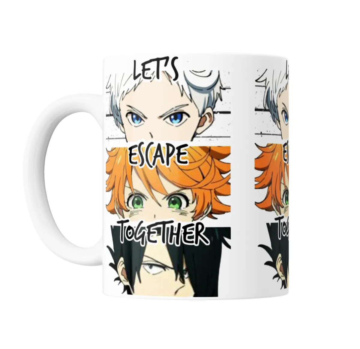 Taza de Cerámica The Promised Neverland Norman Emma Ray Let's Escape Together - vista 2