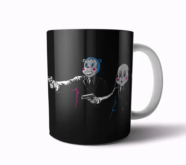 Taza de Cerámica The Umbrella Academy Pulp Fiction Parodia Anime Pistolas