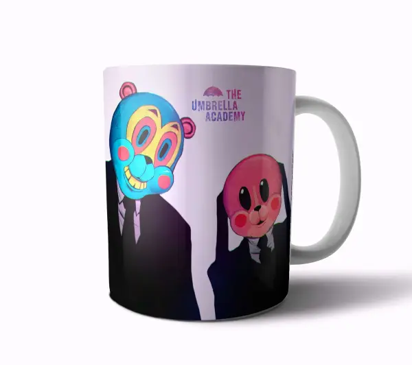 Taza de Cerámica The Umbrella Academy Hombres Osos Máscaras