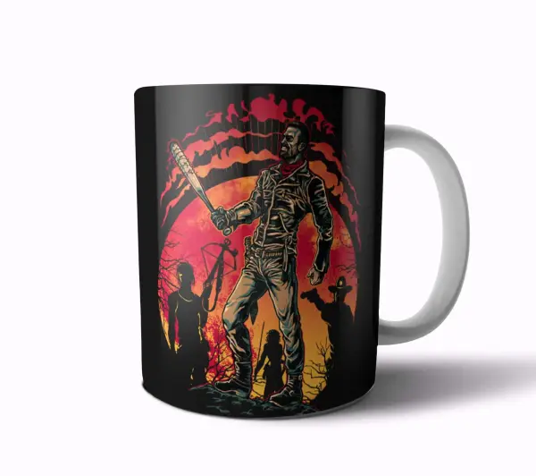 Taza de Cerámica The Walking Dead Negan con Lucille y sobrevivientes