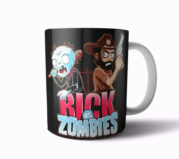 Taza de Cerámica The Walking Dead Rick vs Zombies