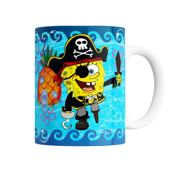 Taza de Cerámica Bob Esponja Pirata