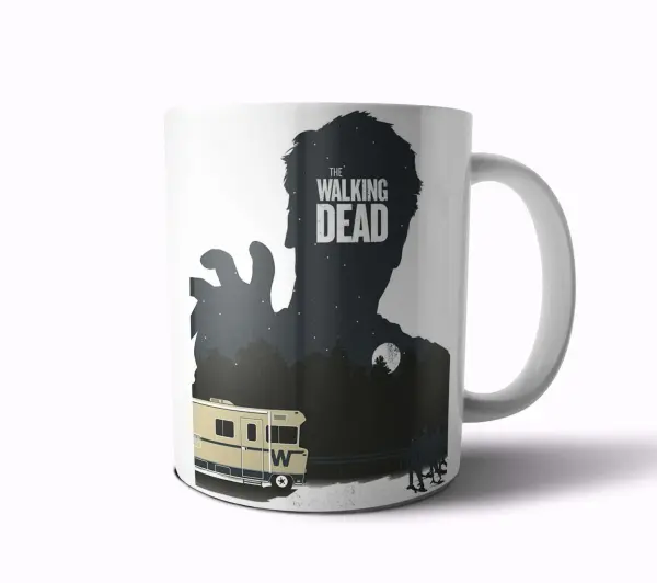 Taza de Cerámica The Walking Dead Silueta Rick y Caravana