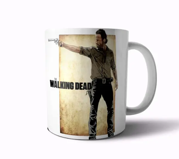Taza de Cerámica The Walking Dead Rick Grimes con revólver