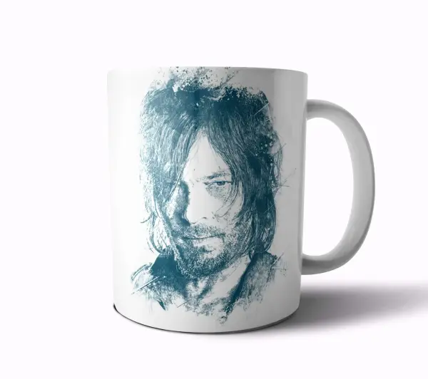 Taza de Cerámica The Walking Dead Daryl Dixon Retrato Azul