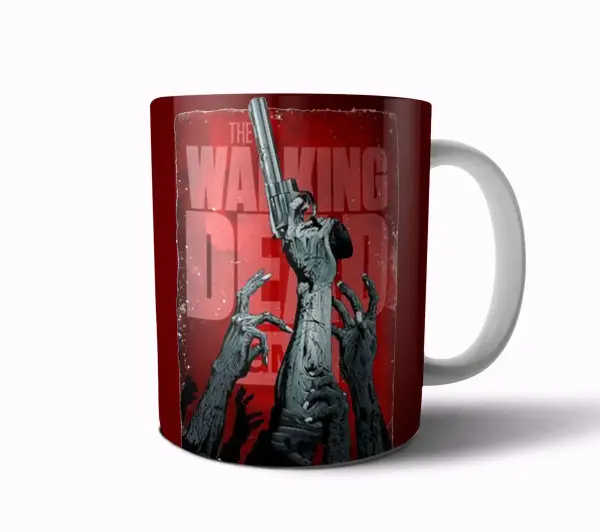 Taza de Cerámica The Walking Dead Zombie con Revólver