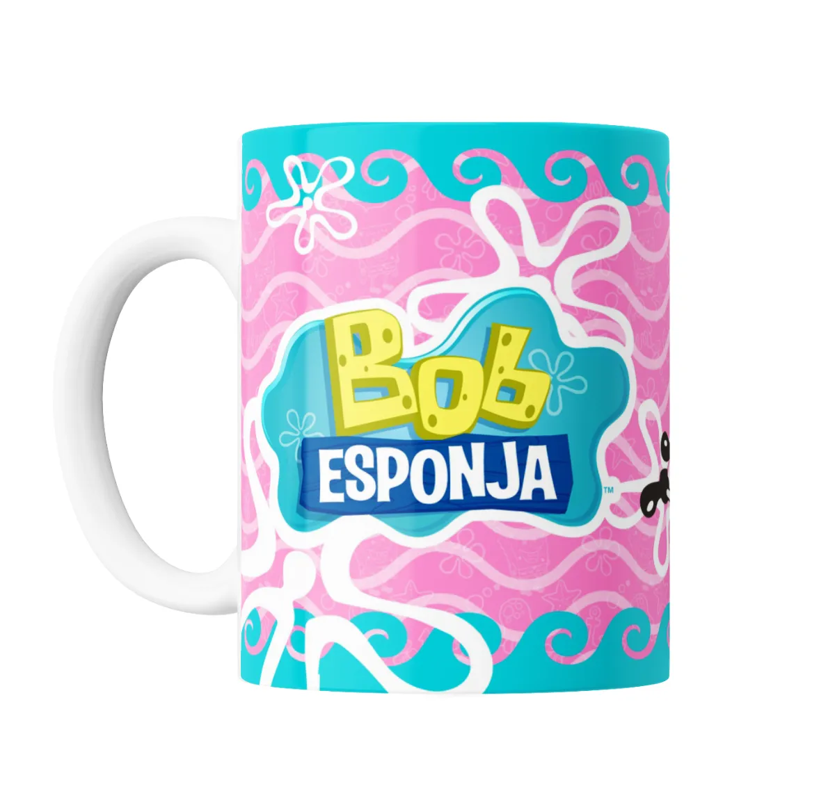 Taza de Cerámica Bob Esponja y Gary con cara de sorpresa - vista 2