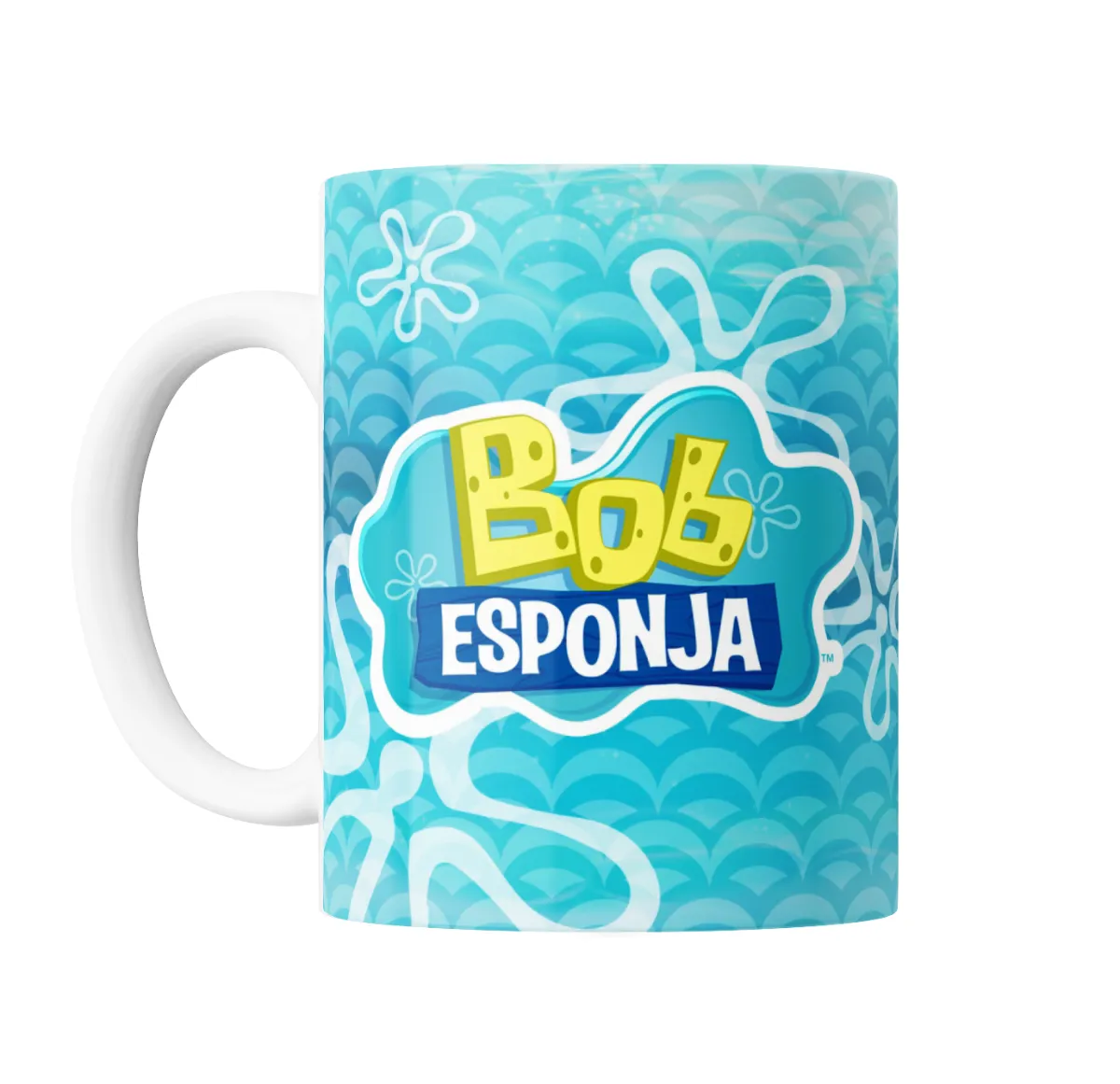 Taza de Cerámica Bob Esponja Meme Hamburguesa Pensando - vista 2
