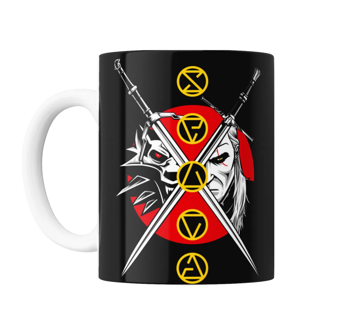 Taza de Cerámica The Witcher Geralt de Rivia Lobo y Espadas - vista 2