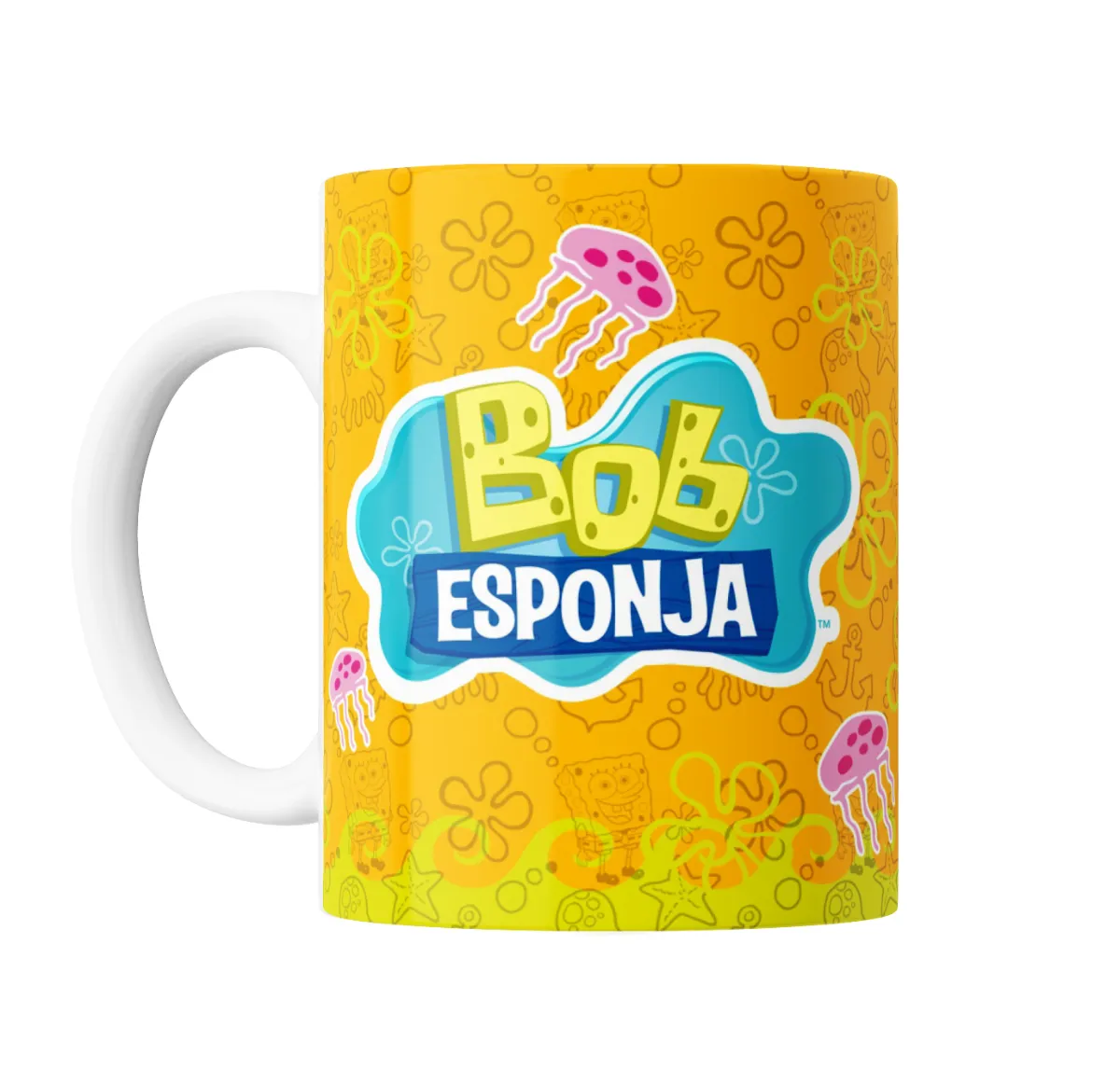 Taza de Cerámica Bob Esponja y Patricio Estrella Jugando - vista 2