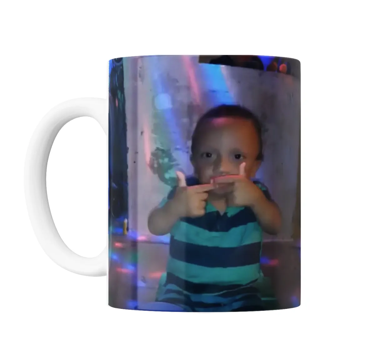 Taza de Cerámica Thiago y Leo Niño Señalando - vista 2