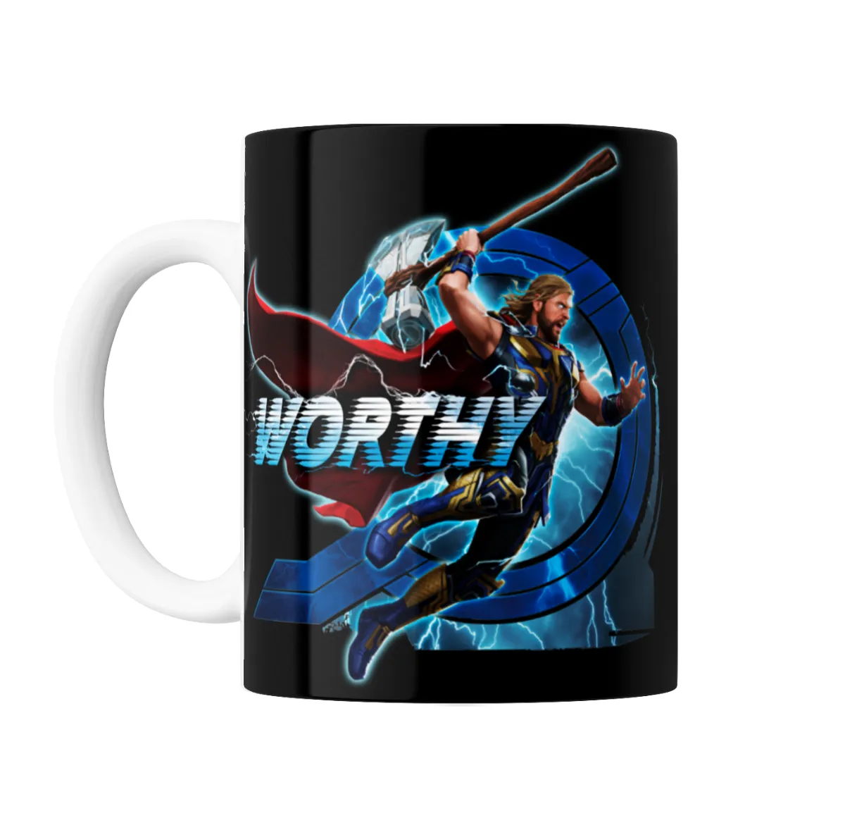 Taza de Cerámica Thor Worthy Mjolnir Rayos - vista 2