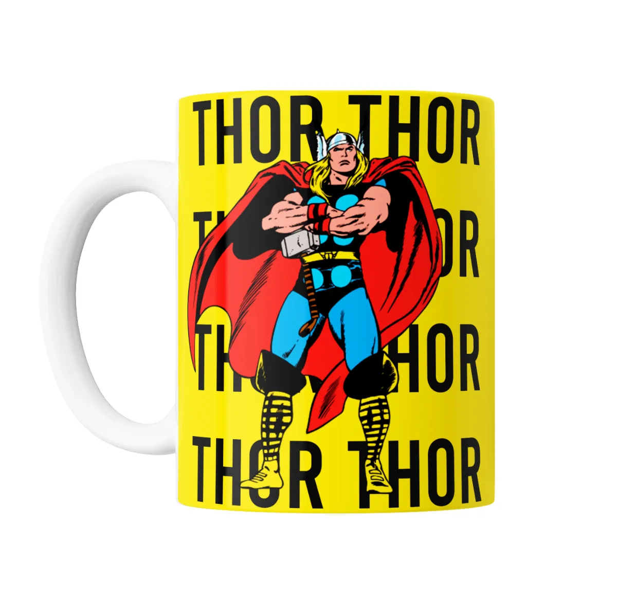 Taza de Cerámica Thor Marvel Clásico Cómic Amarillo - vista 2