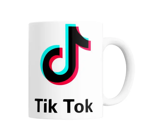 Taza de Cerámica Tik Tok Logo