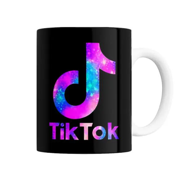Taza de Cerámica Tik Tok Logo Galaxia