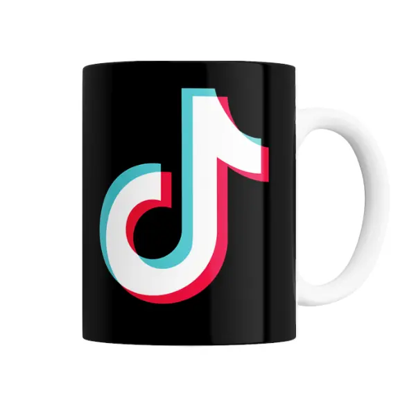 Taza de Cerámica Tik Tok Logo Negro