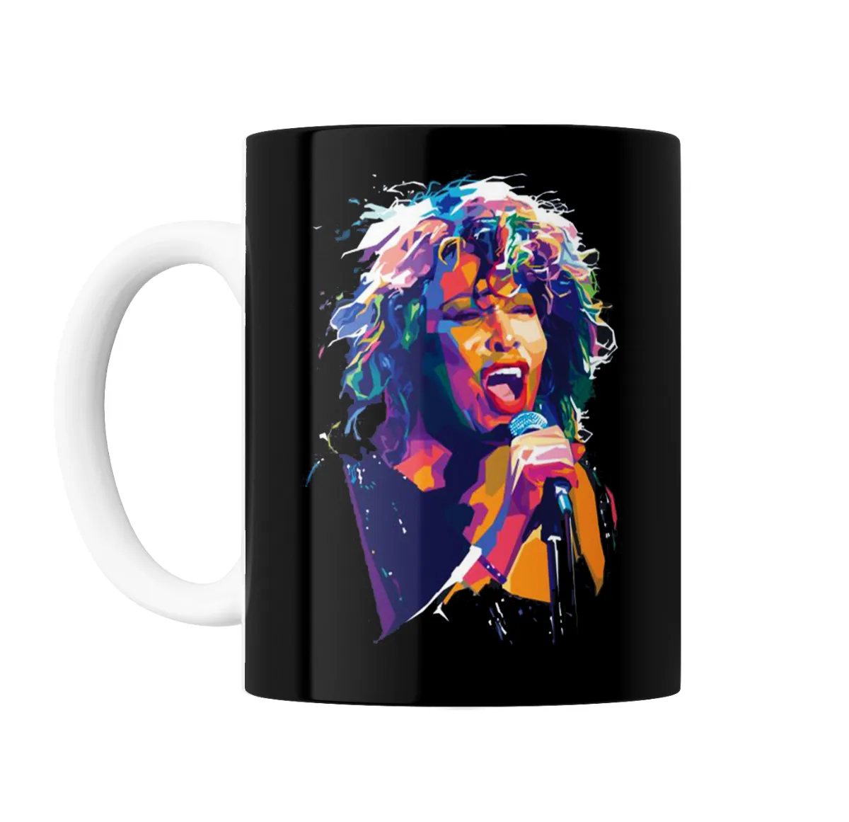 Taza de Cerámica Tina Turner Cantante en Pop Art - vista 2