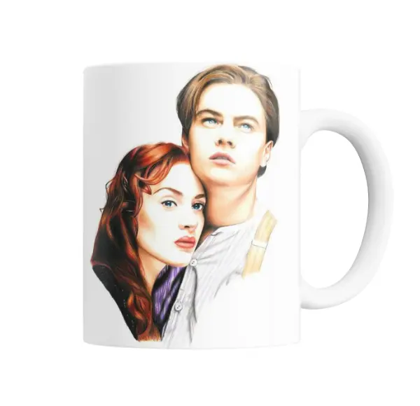 Taza de Cerámica Titanic Jack y Rose