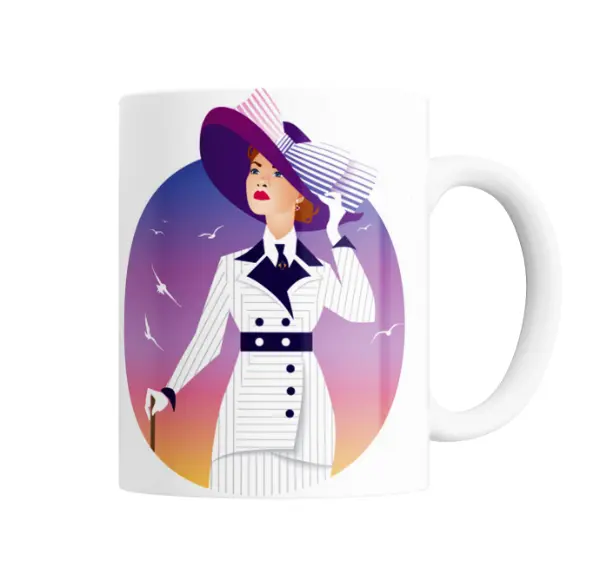 Taza de Cerámica Titanic Rose con Sombrero Marinero