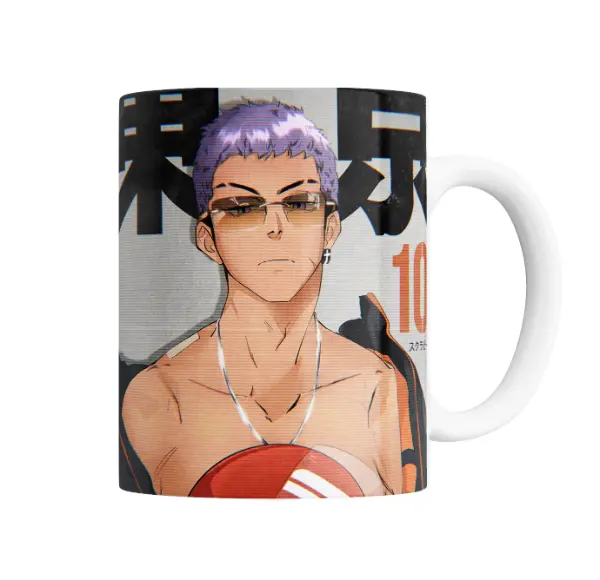 Taza de Cerámica Tokyo Revengers Basquet Personaje de Pelo Violeta