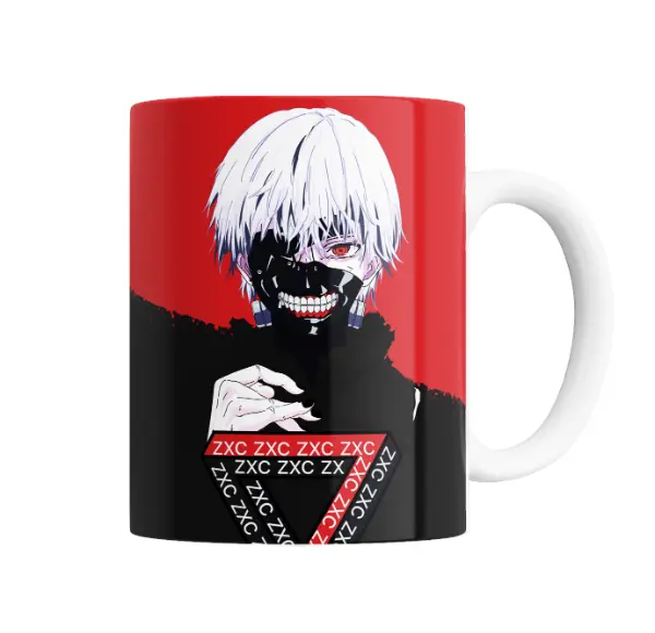 Taza de Cerámica Tokyo Ghoul Ken Kaneki con Máscara ZXC