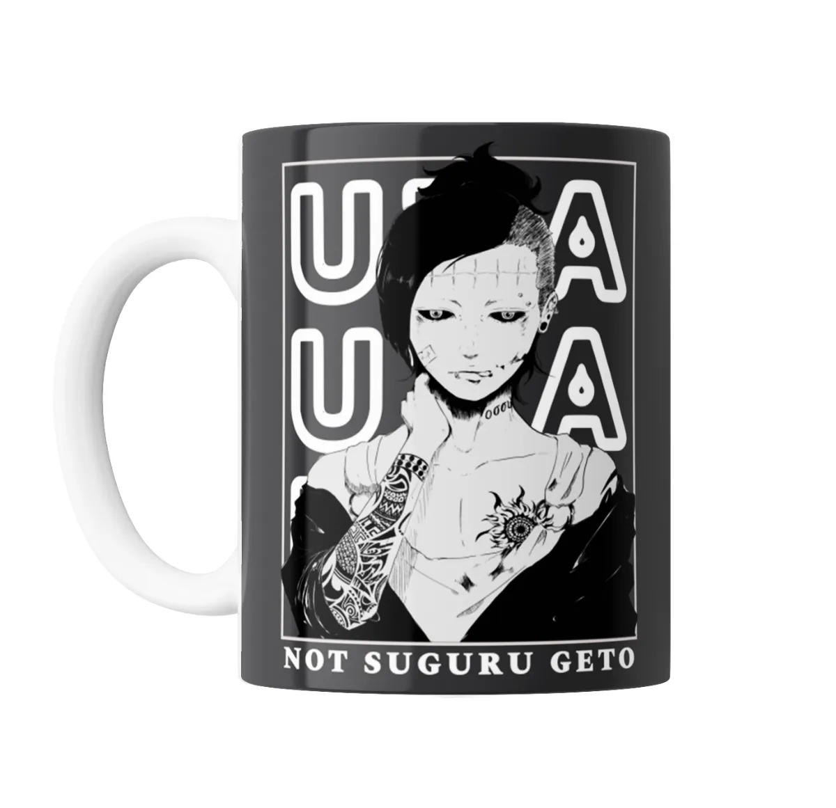 Taza de Cerámica Tokyo Ghoul Not Suguru Geto Blanco y Negro - vista 2