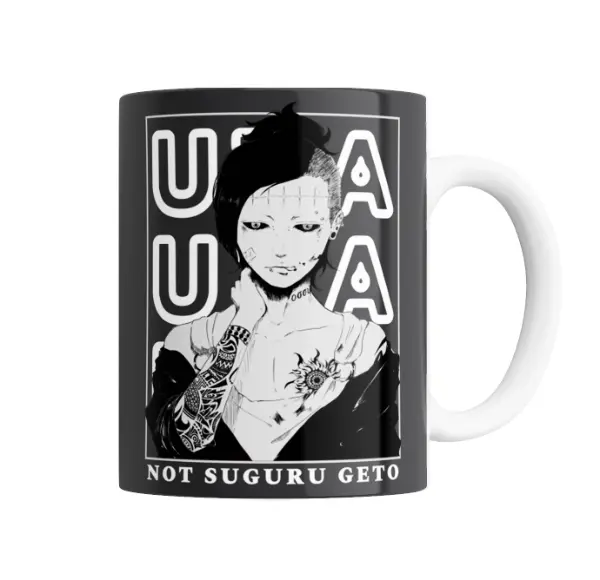 Taza de Cerámica Tokyo Ghoul Not Suguru Geto Blanco y Negro