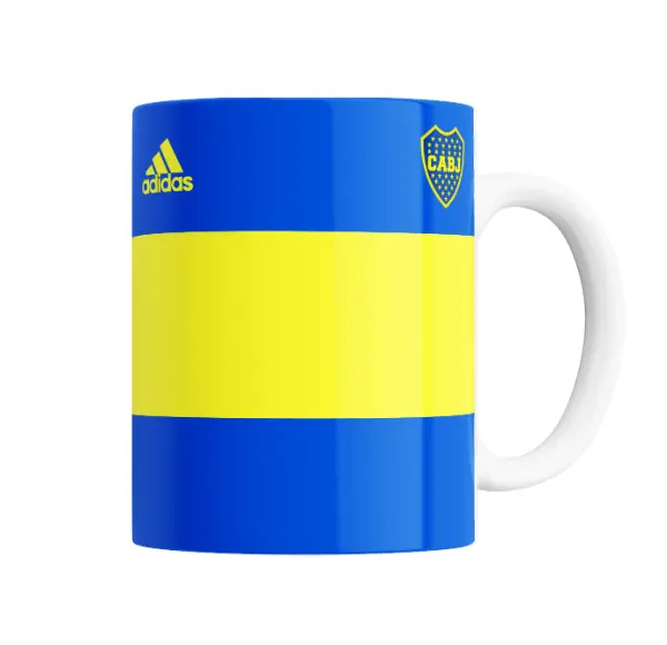 Taza de Cerámica Boca Juniors Franjas Azul y Amarilla