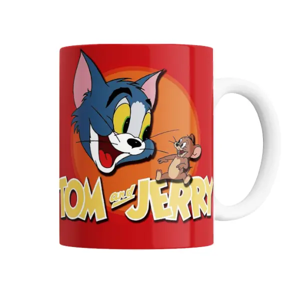 Taza de Cerámica Tom y Jerry Tom Sonriente con Jerry