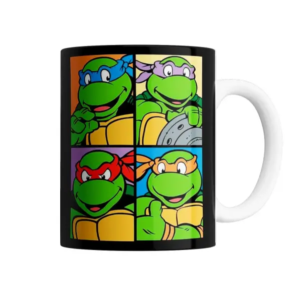 Taza de Cerámica Tortugas Ninja Cuatro Tortugas Pop Art